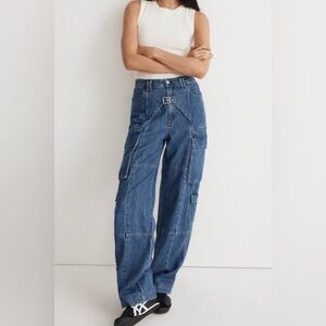 Madewell x Molly Dickson Collab Cargo Denim Jeans